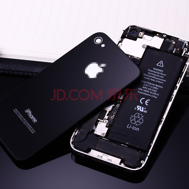 sonun 苹果iphone4s后盖 苹果4s/4代电池后壳 背面钢化玻璃后屏盖手机