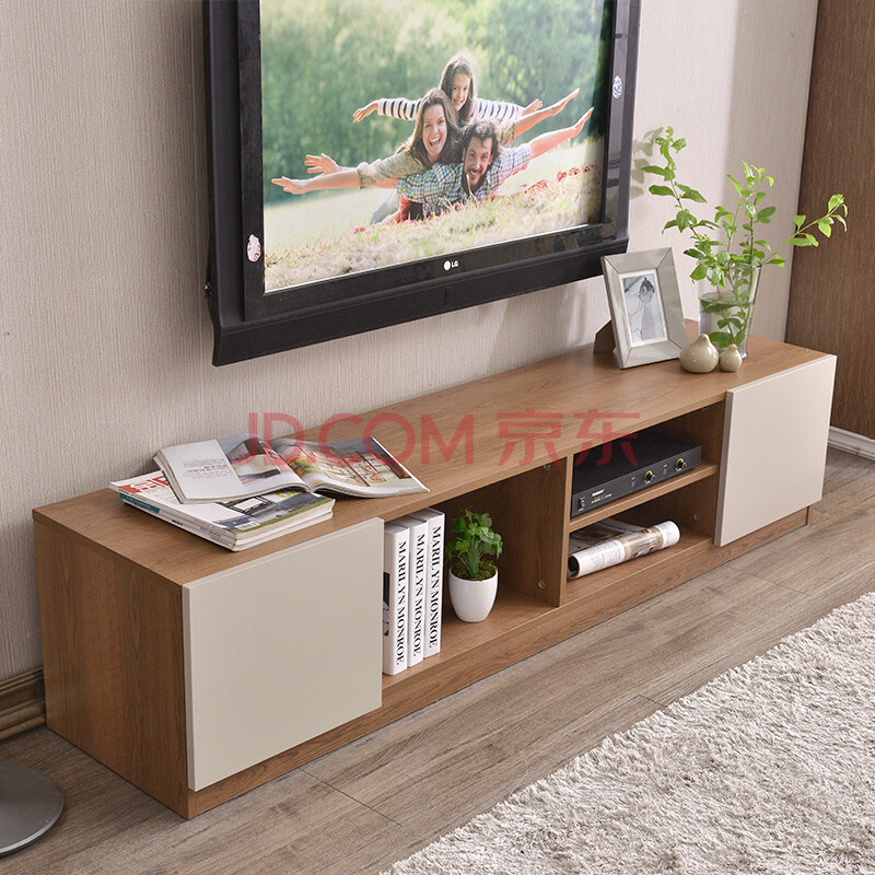 曲美家具 客厅现代简约电视柜矮柜 北欧环保木质电视柜组合 茶几 电视