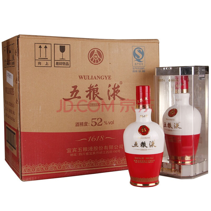 ÎåÁ¸Òº1618 52¶È 500ml *6ÕûÏä×°,2012Äê³ö³§