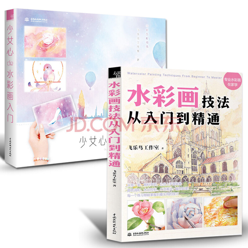 水彩教程书少女心de水彩画入门飞乐鸟水彩画技法从入门到精通水彩画