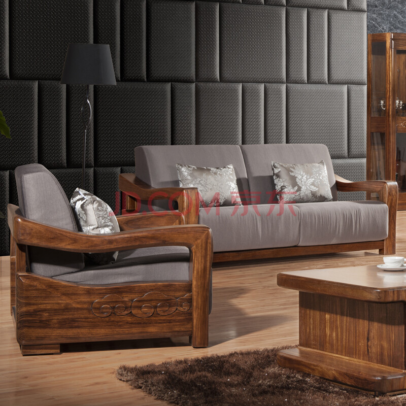 双李家具 实木木质沙发 木头沙发床 客厅家具简约现代
