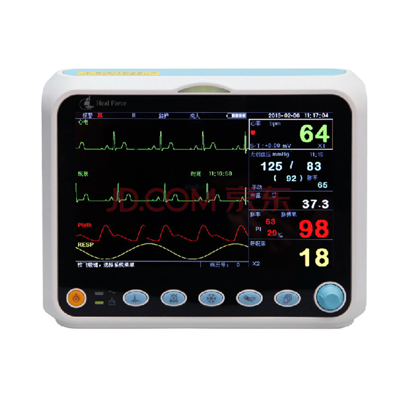 力康healforce力康pc3000多参数病人用监护仪家用医用心电图机心电