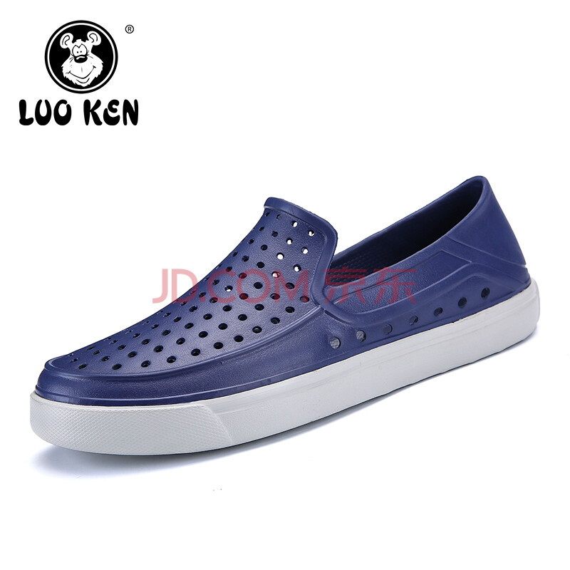 LUOKENÂæ¿Ï 2018´ºÏÄпîÀÁÈ˶´¶´Ð¬ÄÐɳ̲ЬÁ¹Ð¬ÄÐÐÝÏмݳµÐ¬Ì×½Å102 ÉîÀ¶É«£¨Õ³½ºµ×£© 42