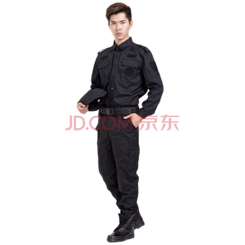 0799特警力量作战服套装 武警保安作训服 警服作战特训服 黑色 上衣