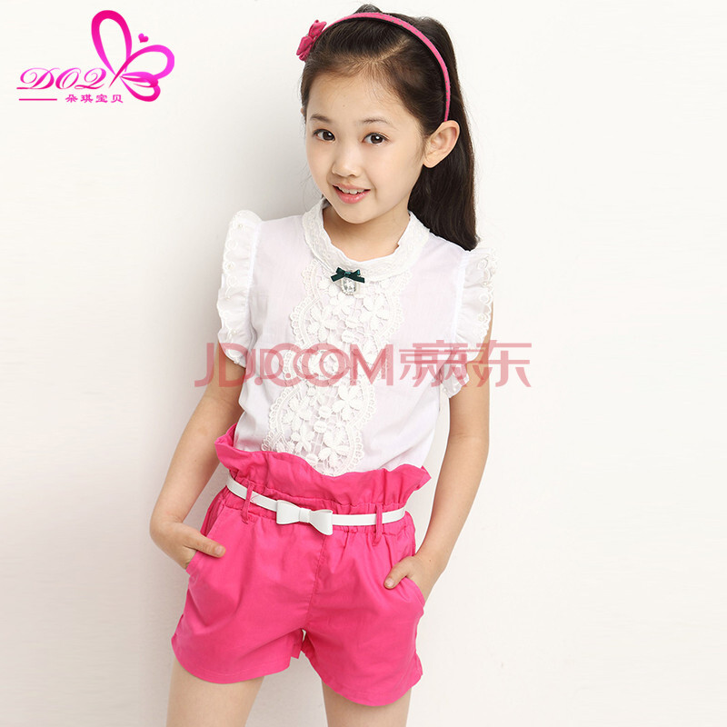 朵琪宝贝童装女<em>夏装</em>套装<em>儿童</em>衣服<em>小女孩</em>短袖T