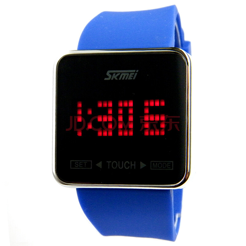 时刻美(skmei)电子表 led手表 触屏硅胶防水表 学生表