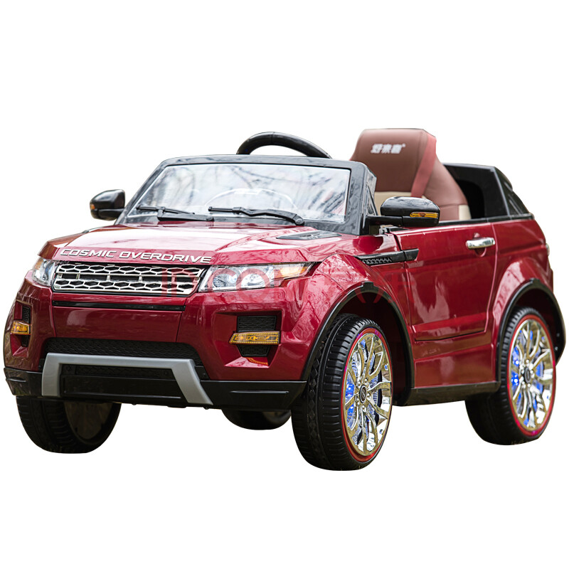 好来喜sx118儿童电动车四轮双驱遥控童车玩具车儿童可坐汽车 红色顶配