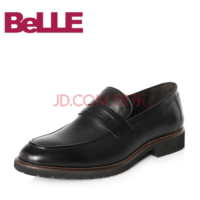 Belle/°ÙÀö2018´º¼¾ÐÂÆ·×¨¹ñͬ¿îţƤÄÐÉÌÎñÕý×°µÂ±Èµ¥Ð¬»éЬ5PG01AM8 ºÚÉ« 41