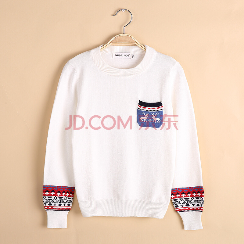 动物<em>图案</em>口袋<em>儿童毛衣男童</em>针织衫 <em>男童</em>套头圆