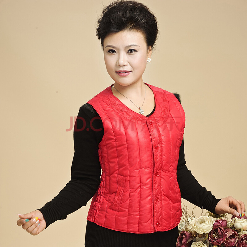 巧淑中<em>老年</em>修身<em>女马甲</em>年末清仓秋冬妈妈装<em>贴身</em>