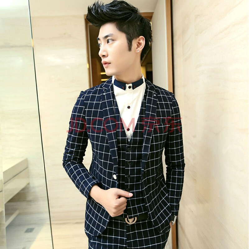 2014秋冬装新款 男装韩版时尚<em>小西装男修身</em>潮