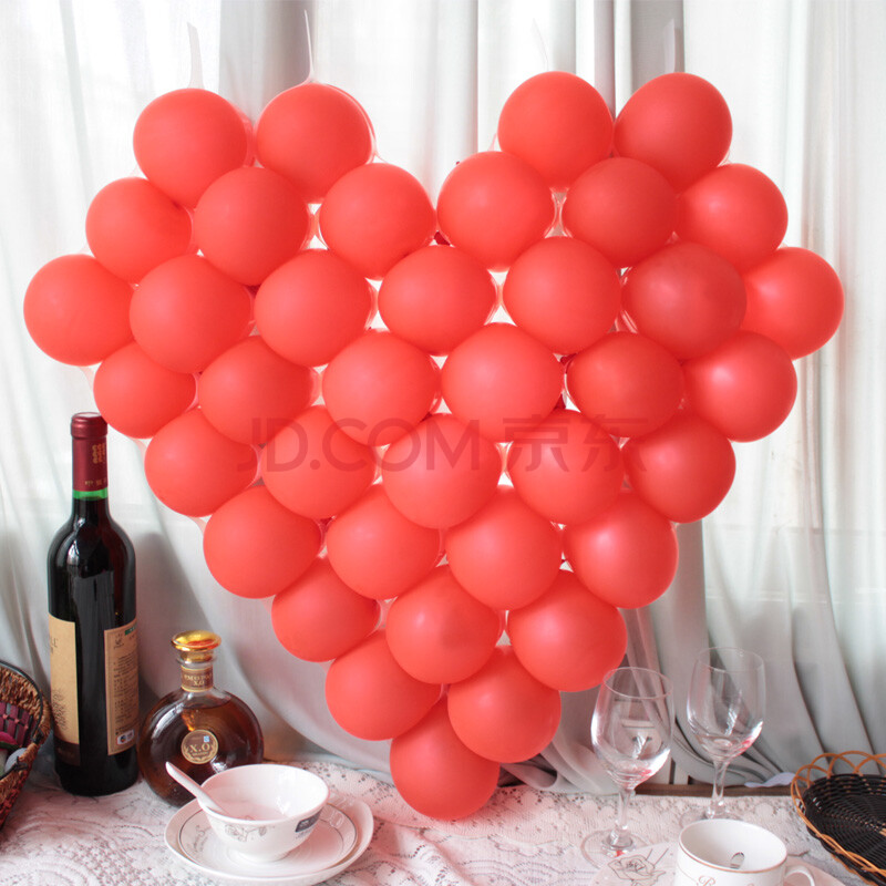节日装饰 装扮气球 心形气球 diy气球 婚庆气球 开业气球 红色