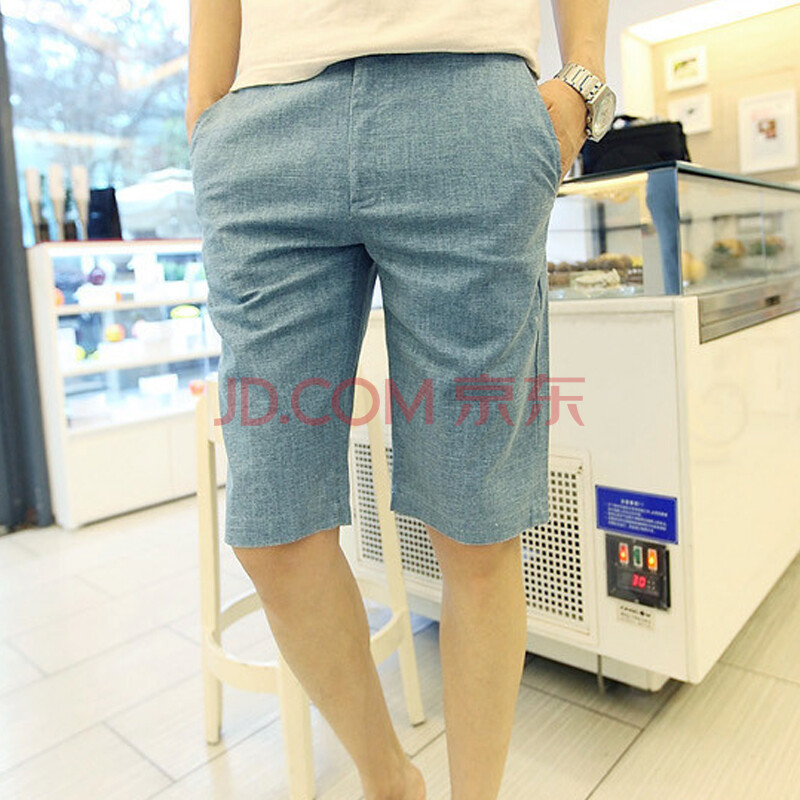 豪普斯 2014夏装新款男士休闲裤<em>马裤男亚麻</em>男