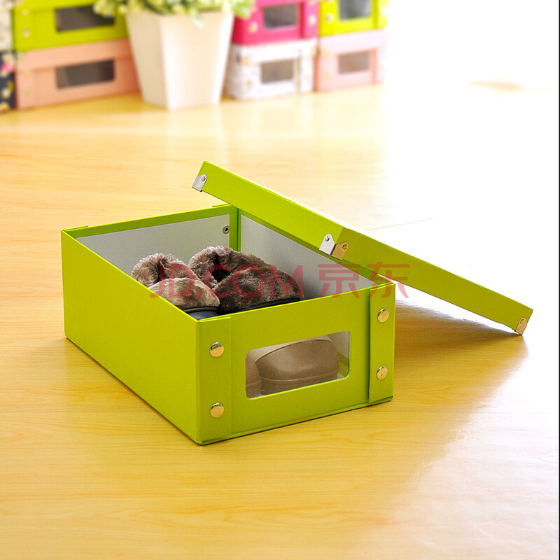 友纳加厚鞋盒纸质收纳盒鞋子收纳视窗透明鞋盒