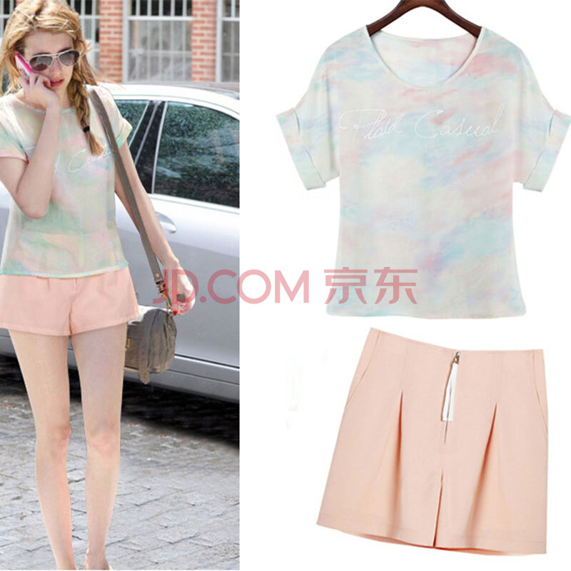 【苏米乐】NBE6@6897 雪纺<em>连体短裤</em>/欧美修