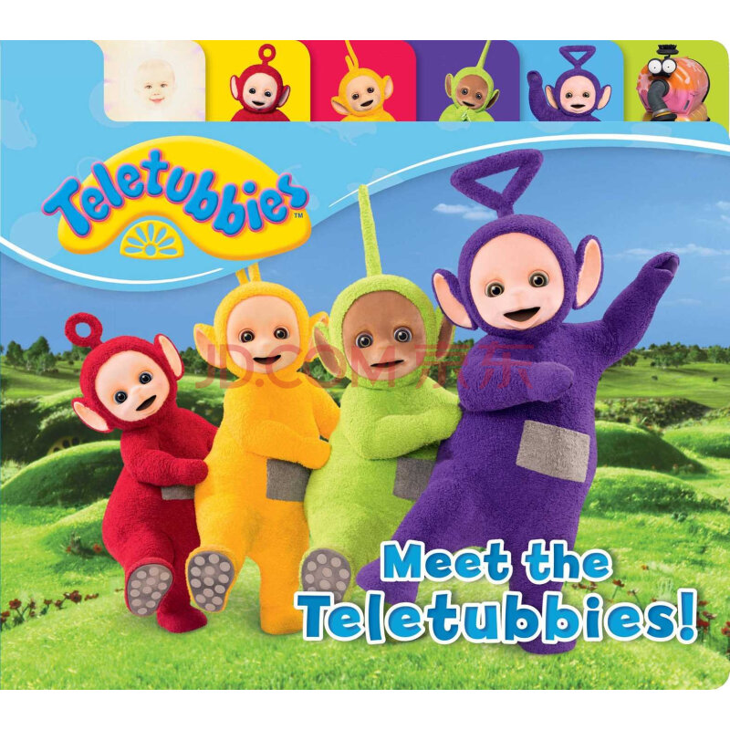 英文原版 瞧瞧天线宝宝 meet the teletubbies! 纸板书 低幼启蒙