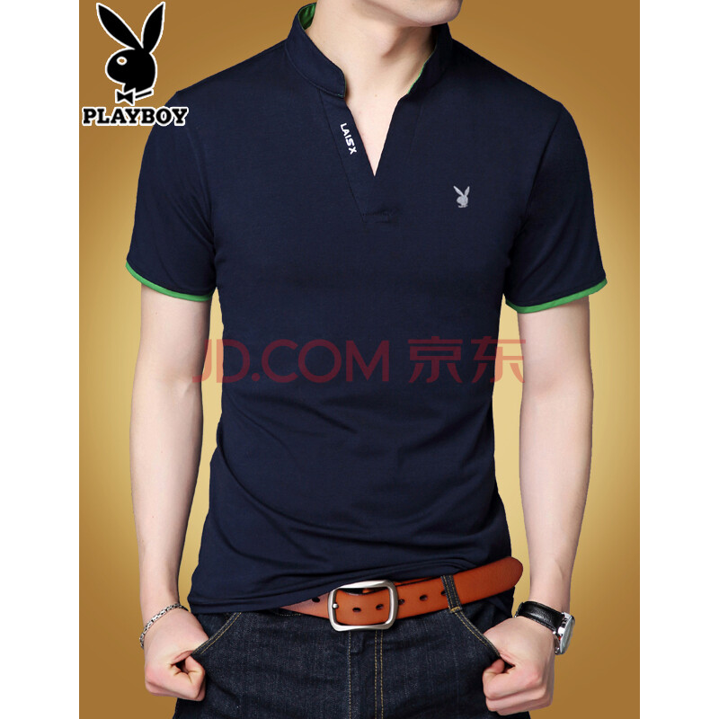 »¨»¨¹«×Ó£¨PLAYBOY£©¶ÌÐätÐôÄÐ Ïļ¾ÇàÄêÄÐÊ¿´¿ÃÞ´¿É«ÐÝÏаëÐäÉÏÒÂÄÐ×°VÁìÌåÐôСÉÀ³± 6833²ØÇàÉ« 175/XLÍÆ¼ö130-145½ï