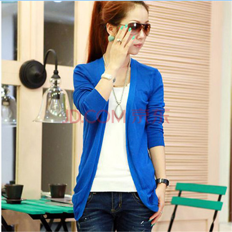 尚好蒂斯 货到付款 2014不规则<em>针织衫开衫</em> 穿上