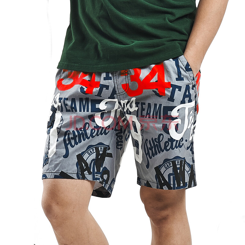 加色彩 男士<em>大码运动</em>纯棉<em>短裤</em> <em>男</em>大裤衩 宽松休