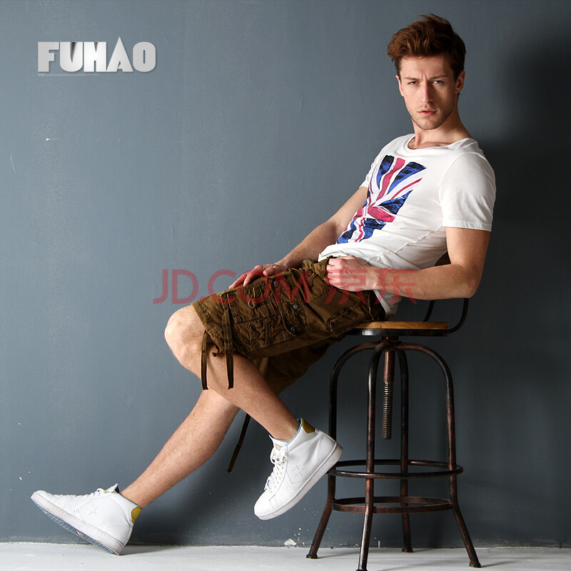 大码<em>军迷</em>短裤男休闲运动纯棉工装男裤夏季多袋