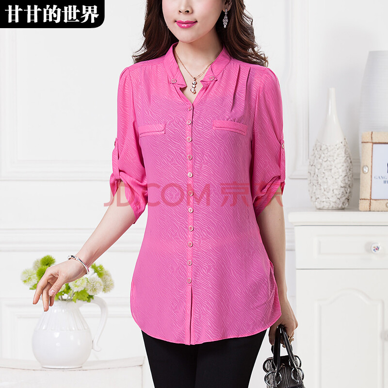 618爆品抢先逛 <em>2014夏装新款</em>大码中袖<em>女式</em>衬