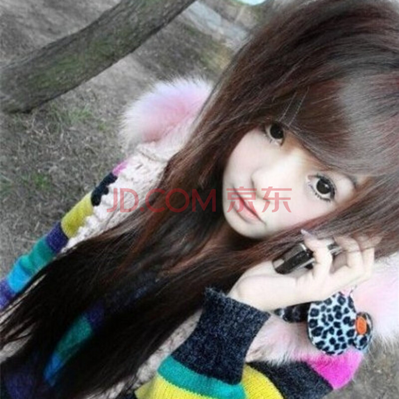 贝丽丝假发 <em>斜刘海</em>假发 <em>蓬松</em>长直发 假发非主流