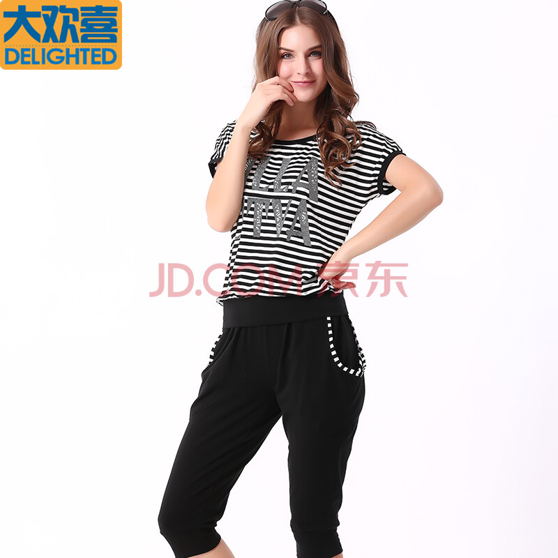 诚品\/cenpin 夏季特惠 女款妈妈装 中老年条纹圆