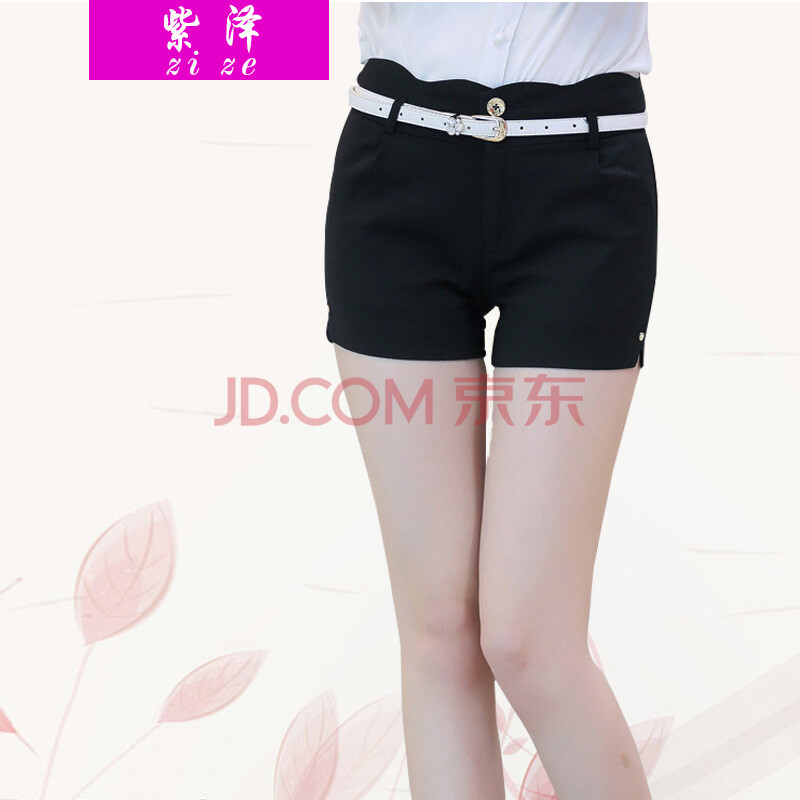 紫泽2014夏装新款<em>修身显瘦</em>时尚<em>波浪边短裤</em>热