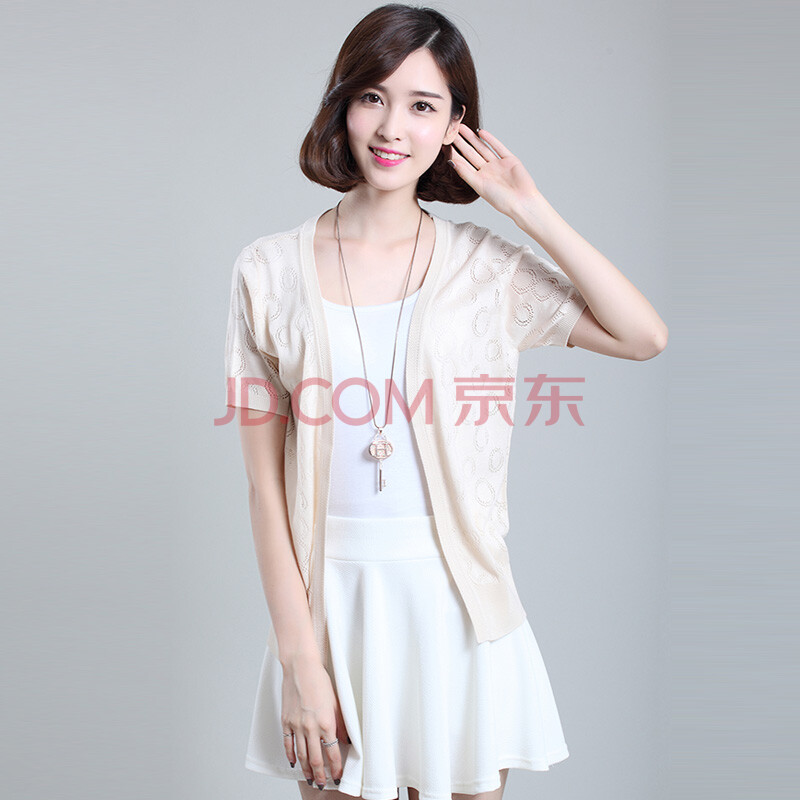 杰思玛拉 2014夏装新品韩版短款<em>外套</em> 百搭<em>镂空</em>