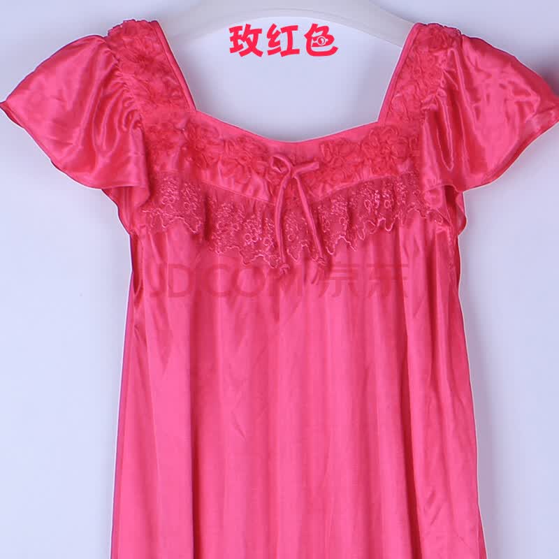 都市仿真丝<em>冰丝睡衣</em> 套 加肥加大码丝质 睡裙女