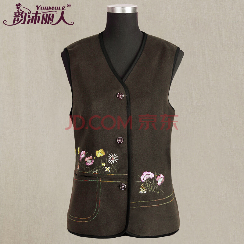 <em>春秋</em>新品 中<em>老年</em>女装<em>羊毛</em>马甲大码<em>开衫</em> 朴实妈