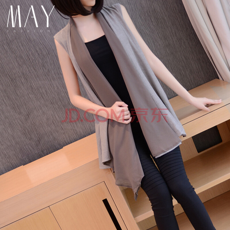 【MAY】 2014雪纺衫<em>女</em>夏<em>开衫</em>新款无袖<em>上衣大</em>
