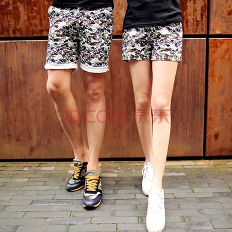 衫<em>步</em>UPS 韩版修身<em>五分</em>裤男士休闲<em>短裤</em>情侣短