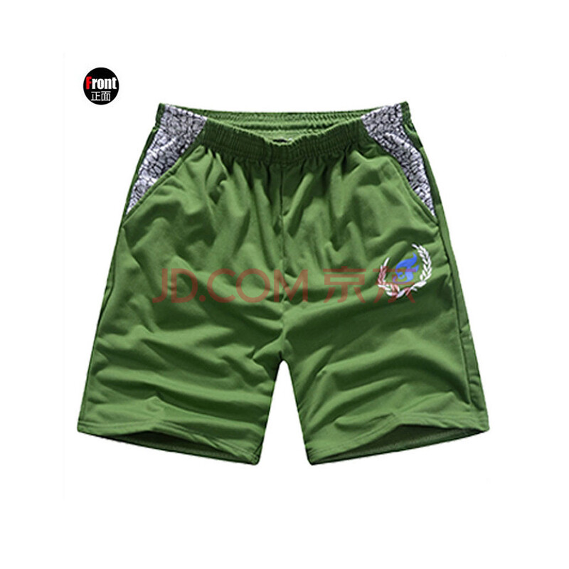 闲五分裤子男装男纯棉系带运动<em>超短裤 1212</em>绿