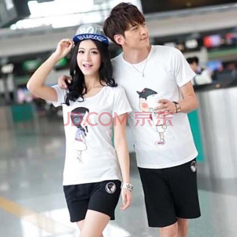 依芝宣2014<em>情侣</em>装套装<em>韩国</em>版沙滩<em>短裤</em>子男女
