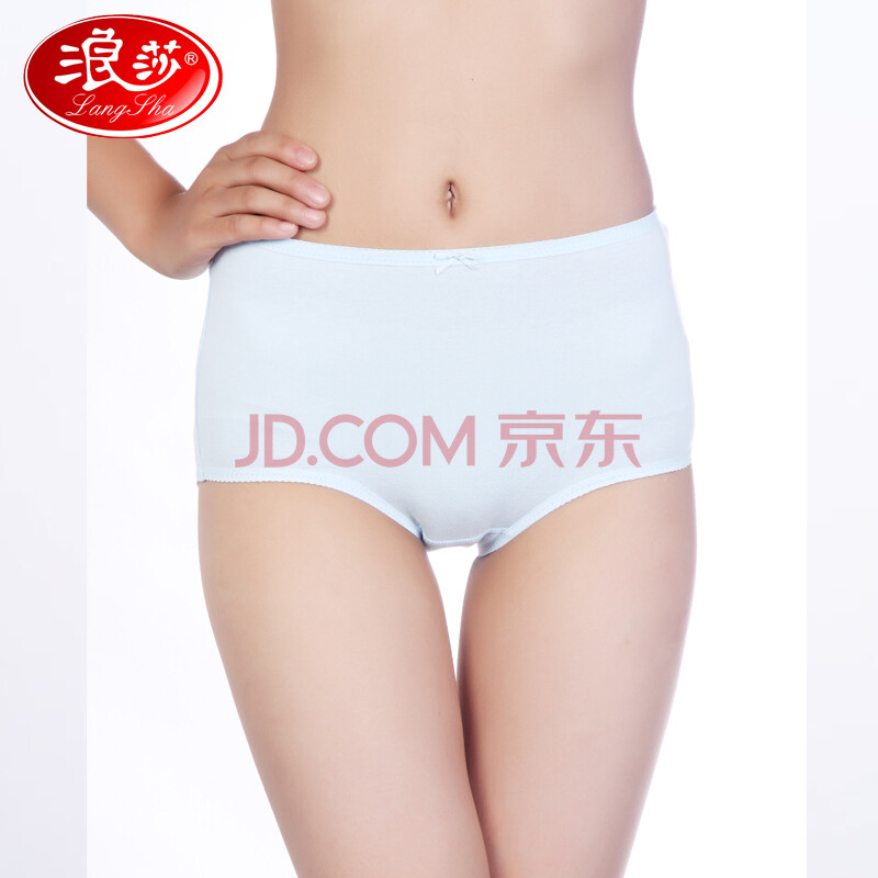 浪莎正品 天然纯棉<em>中高腰女式内裤</em>蝴蝶结装饰
