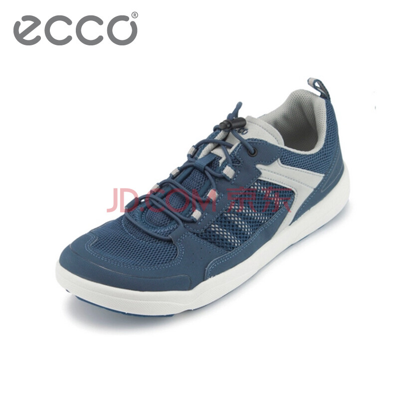 ecco爱步 2013春夏新品亲水运动男鞋系带休闲运动鞋858004 蓝色 40