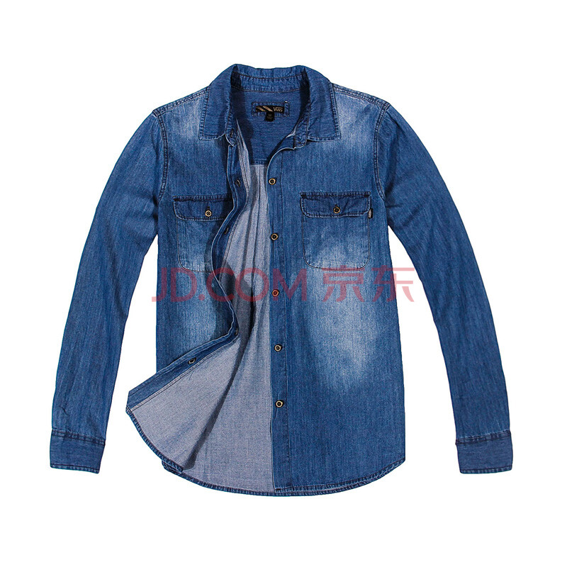 VANS/范斯<em>春季</em>蓝色<em>女款</em>梭织牛仔<em>薄外套</em>VN-0