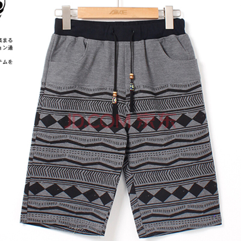 2014新品复古风印花<em>民族风短裤男</em> GRA款 XL