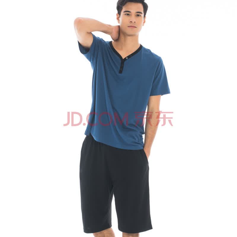 【618夏装特惠】<em>三枪</em>舒木尔<em>棉睡衣</em> 短袖短裤男