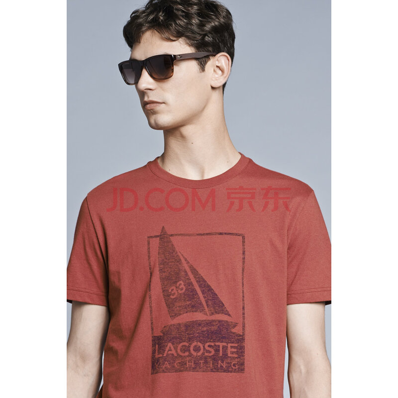 lacoste/法国鳄鱼 代购男款t恤 印花 短袖 圆领th2567-51