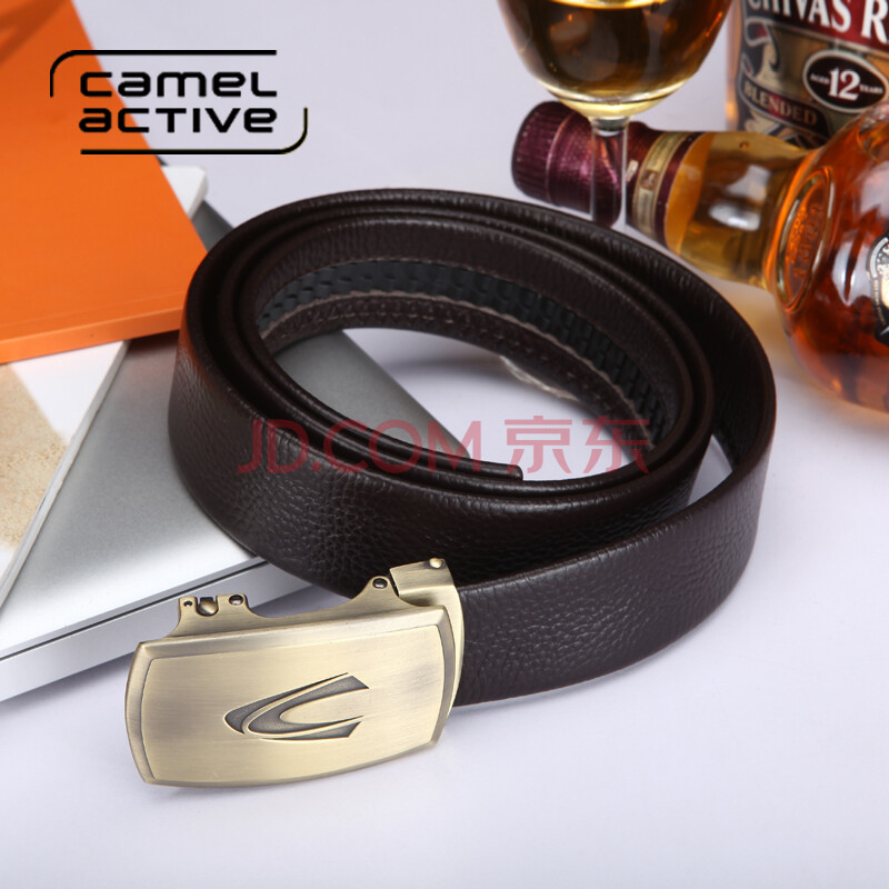 骆驼动感/camel active牛皮皮带男 头层皮自动扣皮带 真皮腰带 男士