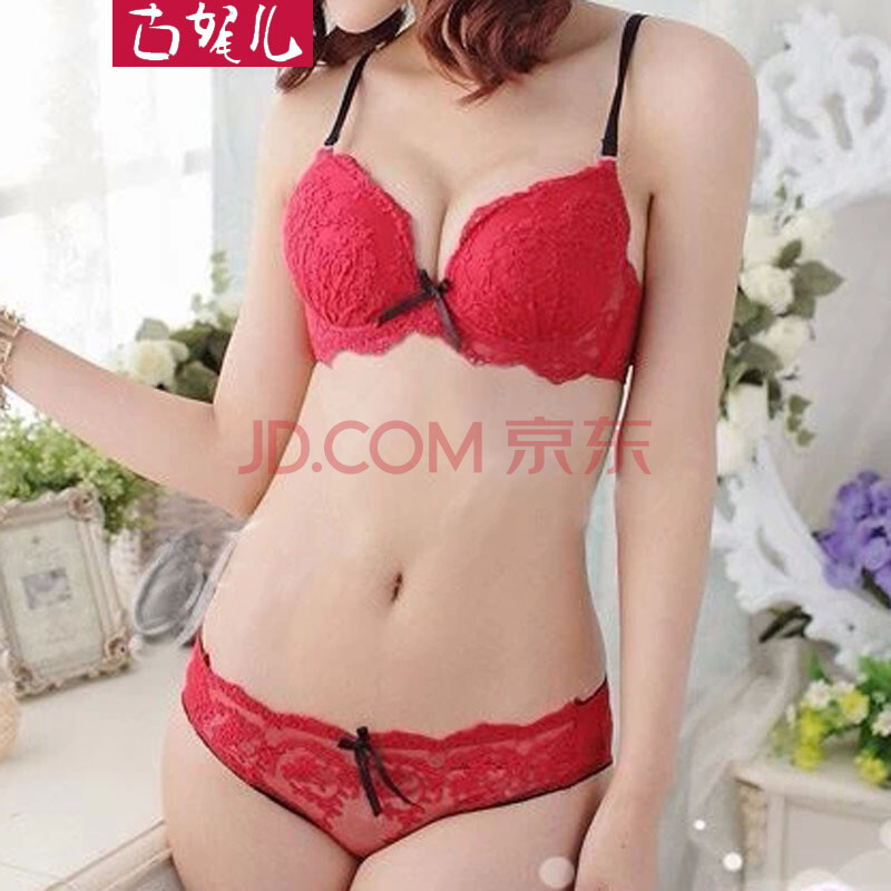 古娓儿 2014夏季新款蕾丝绣花性感<em>文胸</em>套装内