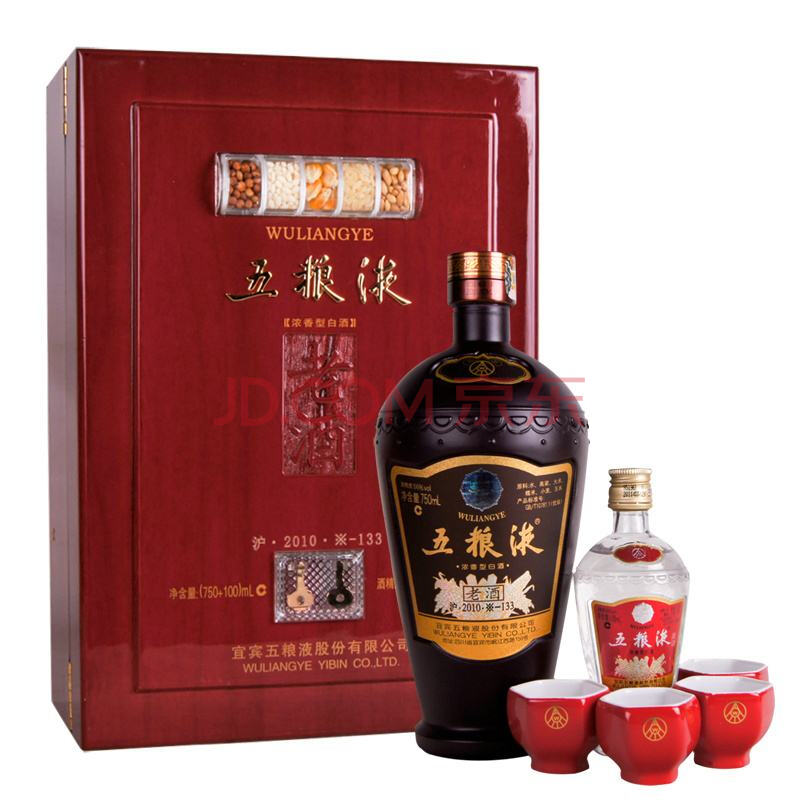 ÎåÁ¸ÒºÀϾÆ56¶ÈľºÐÀñºÐ ŨÏãÐÍ°×¾Æ 750+100ml 2012ÄêÀϾÆ