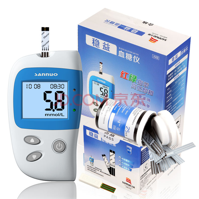 三诺(SANNUO)稳益型血糖仪 50试纸+50酒精球