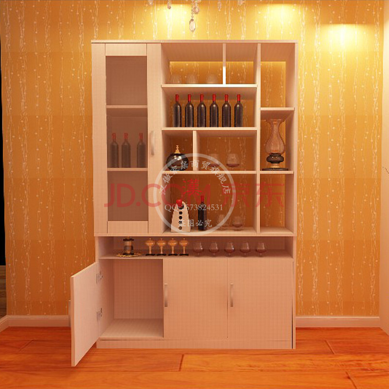 汉傲家具 现代简约酒柜四门白色可定制厂家直销储物柜隔断柜柜子包邮北京六环内包送货安装图片-京东商城