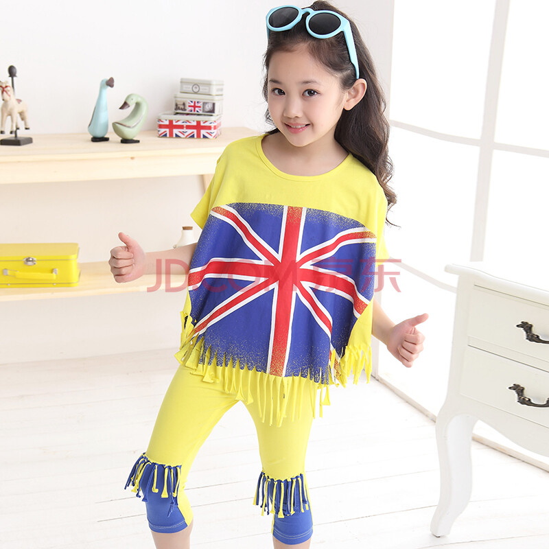 清仓夏新款<em>女童蝙蝠衫</em>套装潮个性时尚短袖<em>短裤</em>