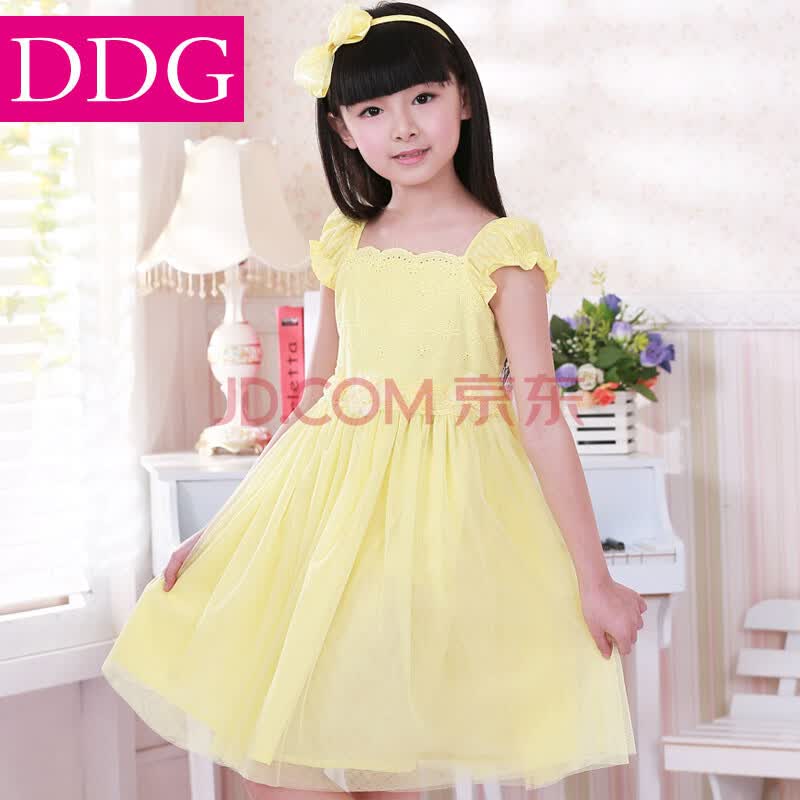 DDG 2014<em>夏装</em>新款童装女童连衣裙<em>纯棉</em>短袖儿