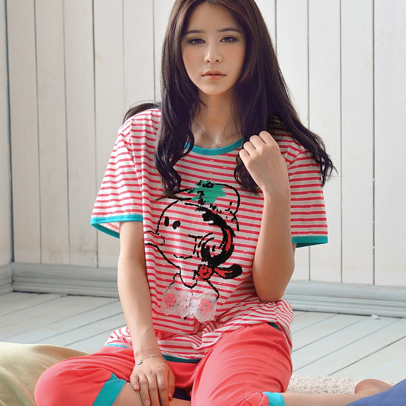 贝妍夏季舒适<em>女人睡衣</em>时尚运动可外穿短袖七分