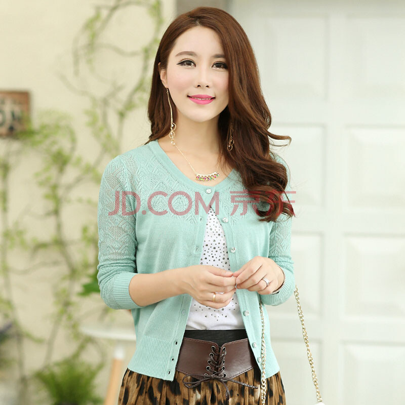 容胜2014夏装新款防晒衣<em>韩版女款针织衫</em>薄开